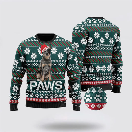 Australian Cattle Dog Santa Printed Ugly Christmas Sweater For Men And Women, Gift For Christmas, Best Winter Christmas Outfit