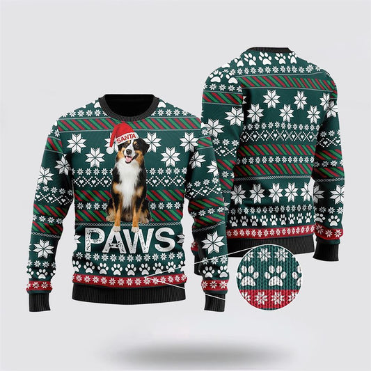 Australian Shepherd Santa Printed Ugly Christmas Sweater For Men And Women, Gift For Christmas, Best Winter Christmas Outfit