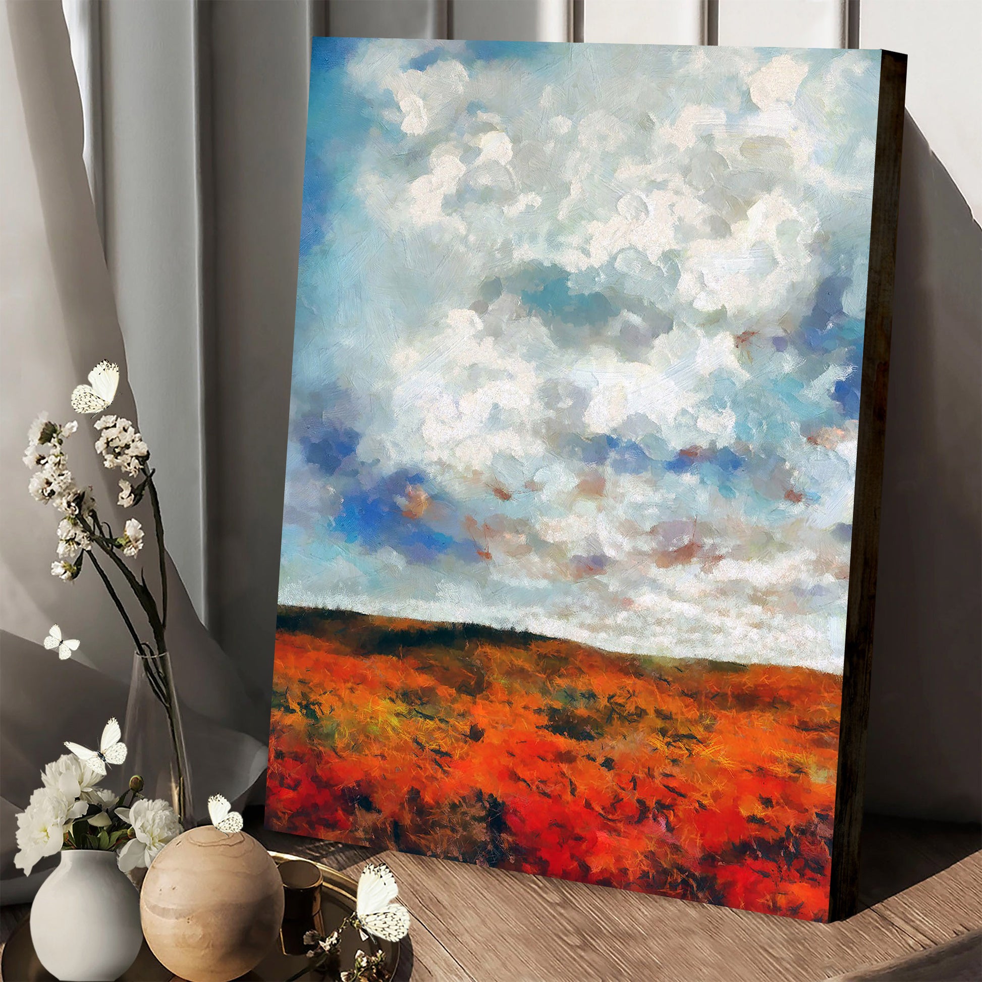 Autumn Sky Painting Canvas Wall Art - Canvas Wall Decor - Home Decor Living Room