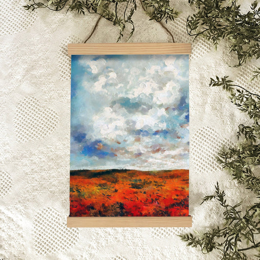 Autumn Sky Painting Hanging Canvas Wall Art - Canvas Wall Decor - Home Decor Living Room