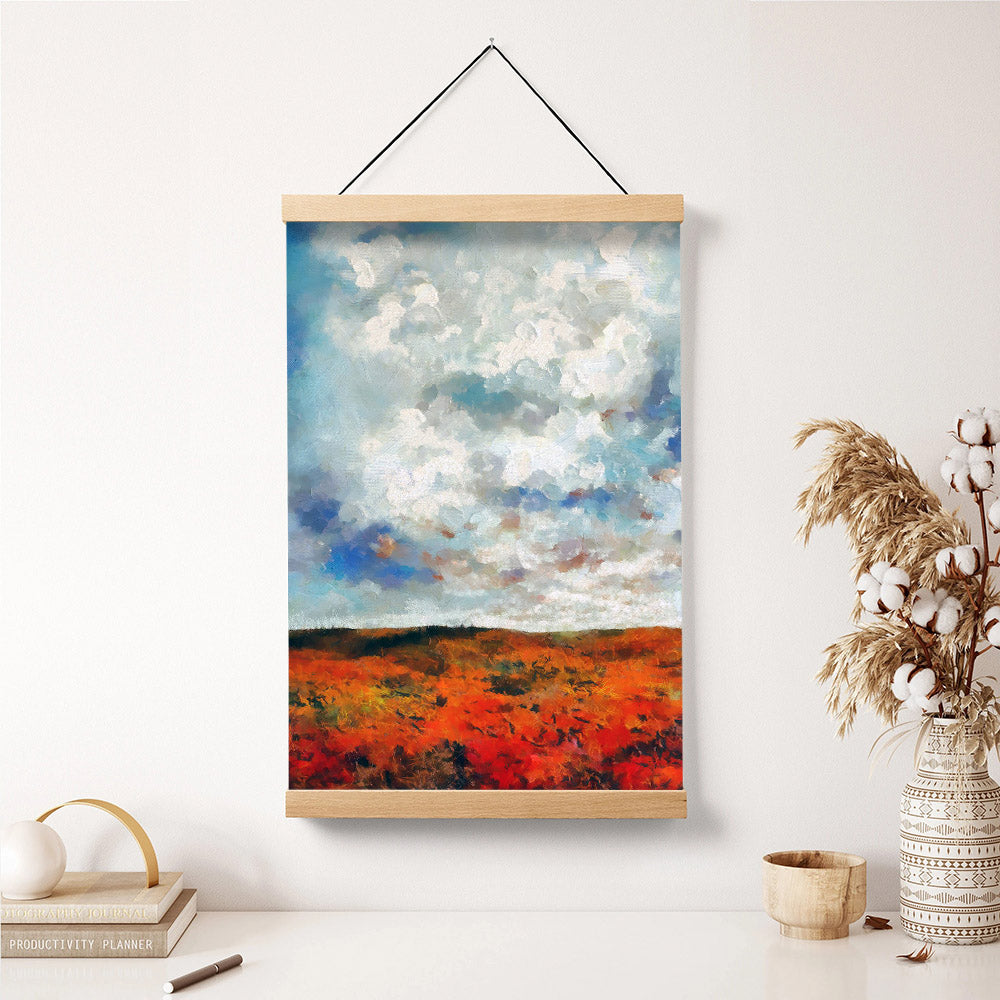 Autumn Sky Painting Hanging Canvas Wall Art - Canvas Wall Decor - Home Decor Living Room