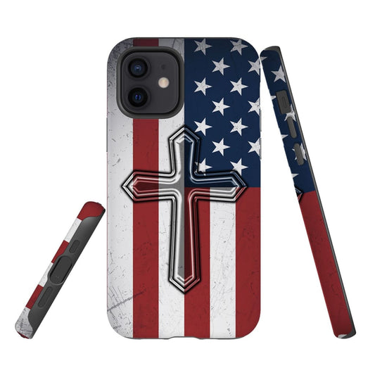 Awesome American Flag Cross Phone Case - Christian Phone Cases - Religious Phone Case
