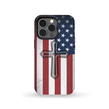 Awesome American Flag Cross Phone Case - Christian Phone Cases - Religious Phone Case