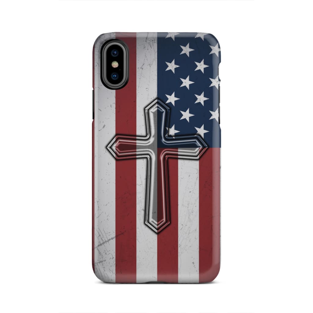 Awesome American Flag Cross Phone Case - Christian Phone Cases - Religious Phone Case