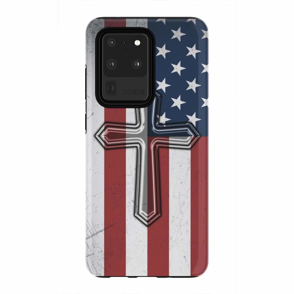 Awesome American Flag Cross Phone Case - Christian Phone Cases - Religious Phone Case