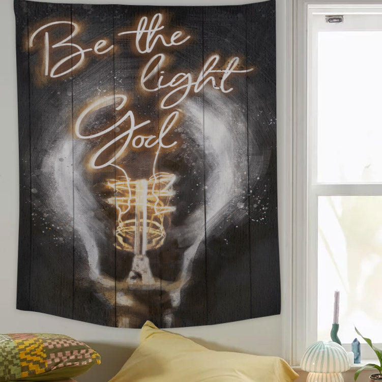 Be The Light God - Jesus Tapestry - Religious Tapestry Wall Hangings - Bible Verse Wall Tapestry - Christian Tapestry - Ciaocustom