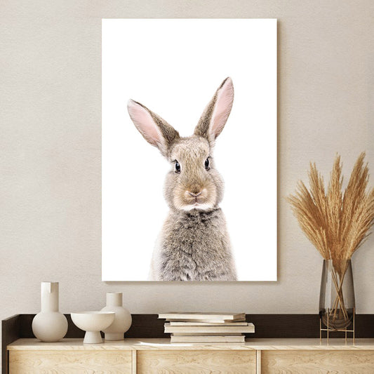 Baby Bunny Canvas Print - Easter Wall Art - Easter Vertical Canvas - Easter Gift