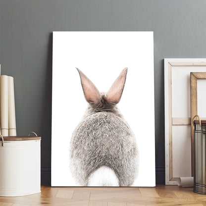 Baby Bunny Tail Canvas Print - Easter Wall Art - Easter Vertical Canvas - Easter Gift