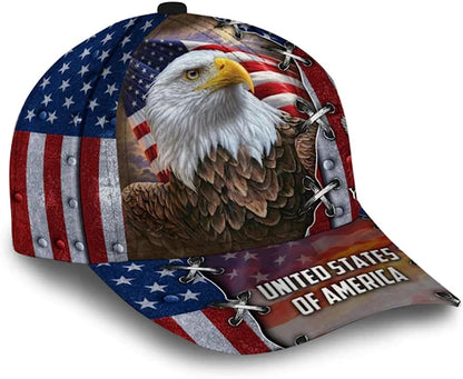 Bald Eagle United States Of America Baseball Cap - Christian Hats for Men and Women