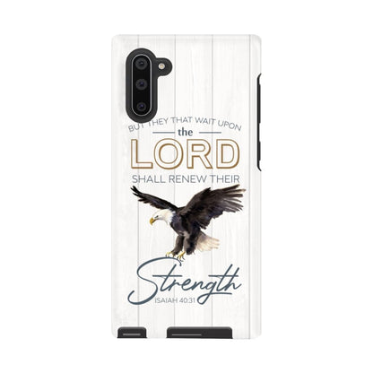 Bald Eagles - They That Wait Upon The Lord Isaiah 4031 Kjv Bible Verse Phone Case - Bible Verse Phone Cases Samsung