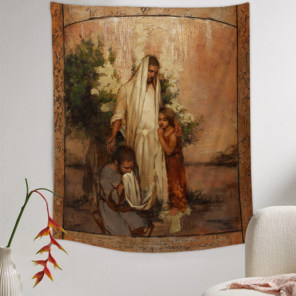 Balm of Gilead Tapestry - Jesus Picture - Religious Tapestry - Christian Tapestry Wall Hangings