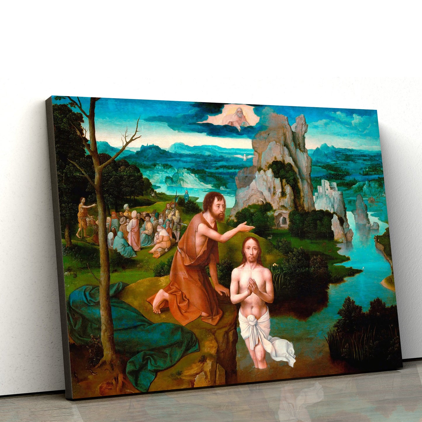 Baptism Of Jesus John The Baptizer - Jesus Canvas Wall Art - Christian Wall Art