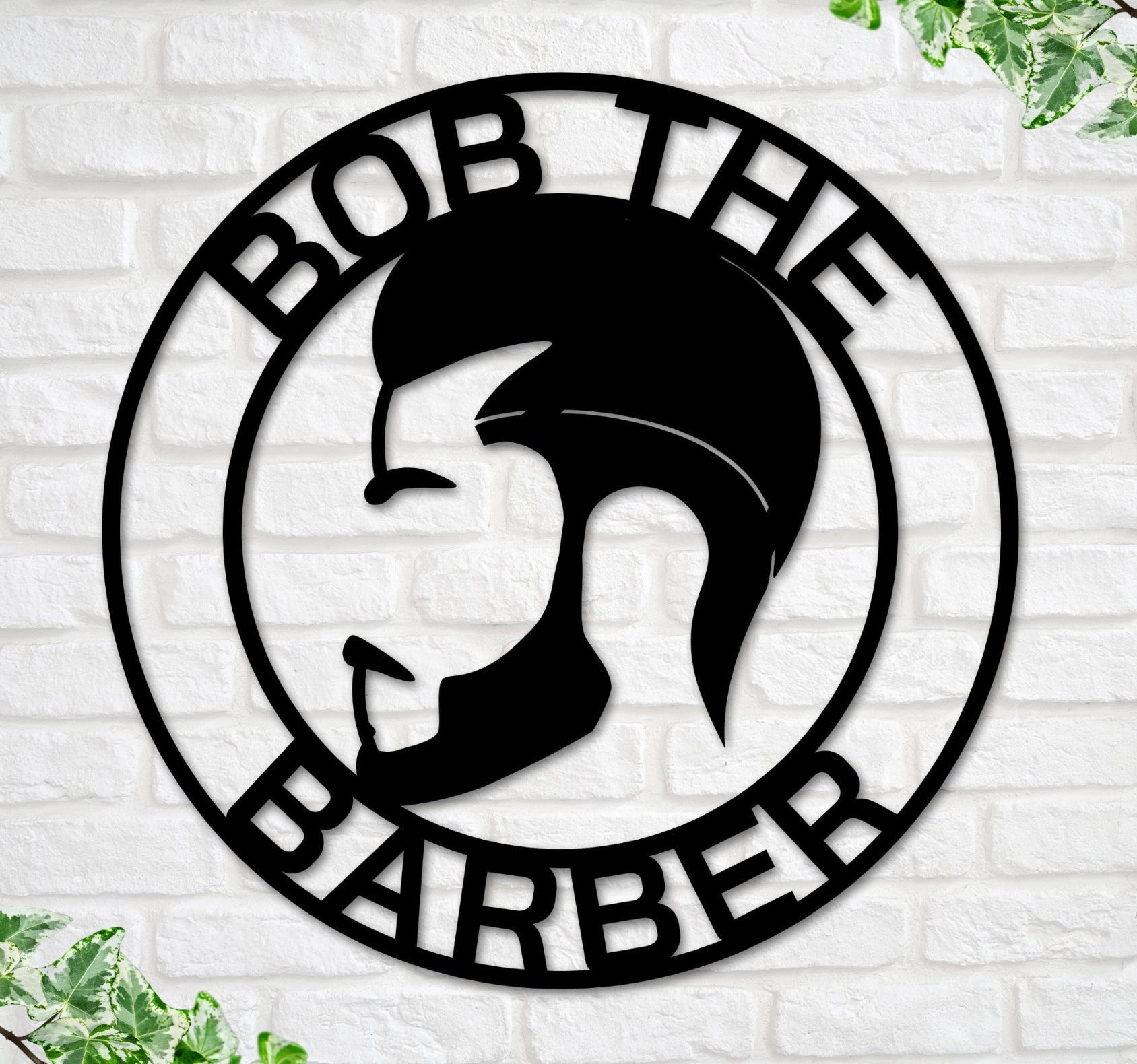 Barber Shop Sign - Personalized Barber Sign - Men's Barber Shop Decor - Custom Men's Hair Salon Shop Metal Sign