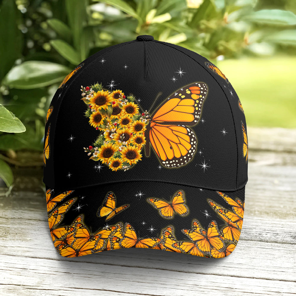 Baseball Cap For Butterflies Lovers Monarch Butterfly Design