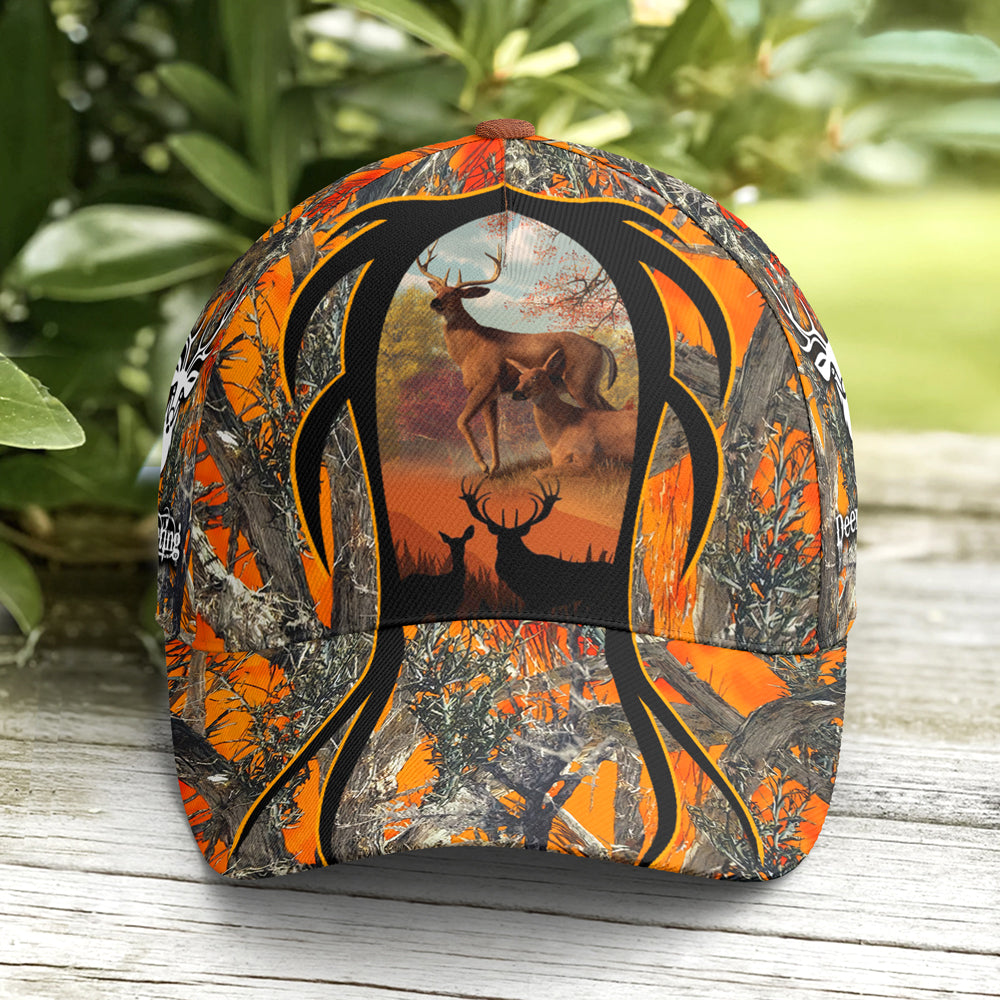 Baseball Cap For Deer Hunting Lovers Orange Camouflaged
