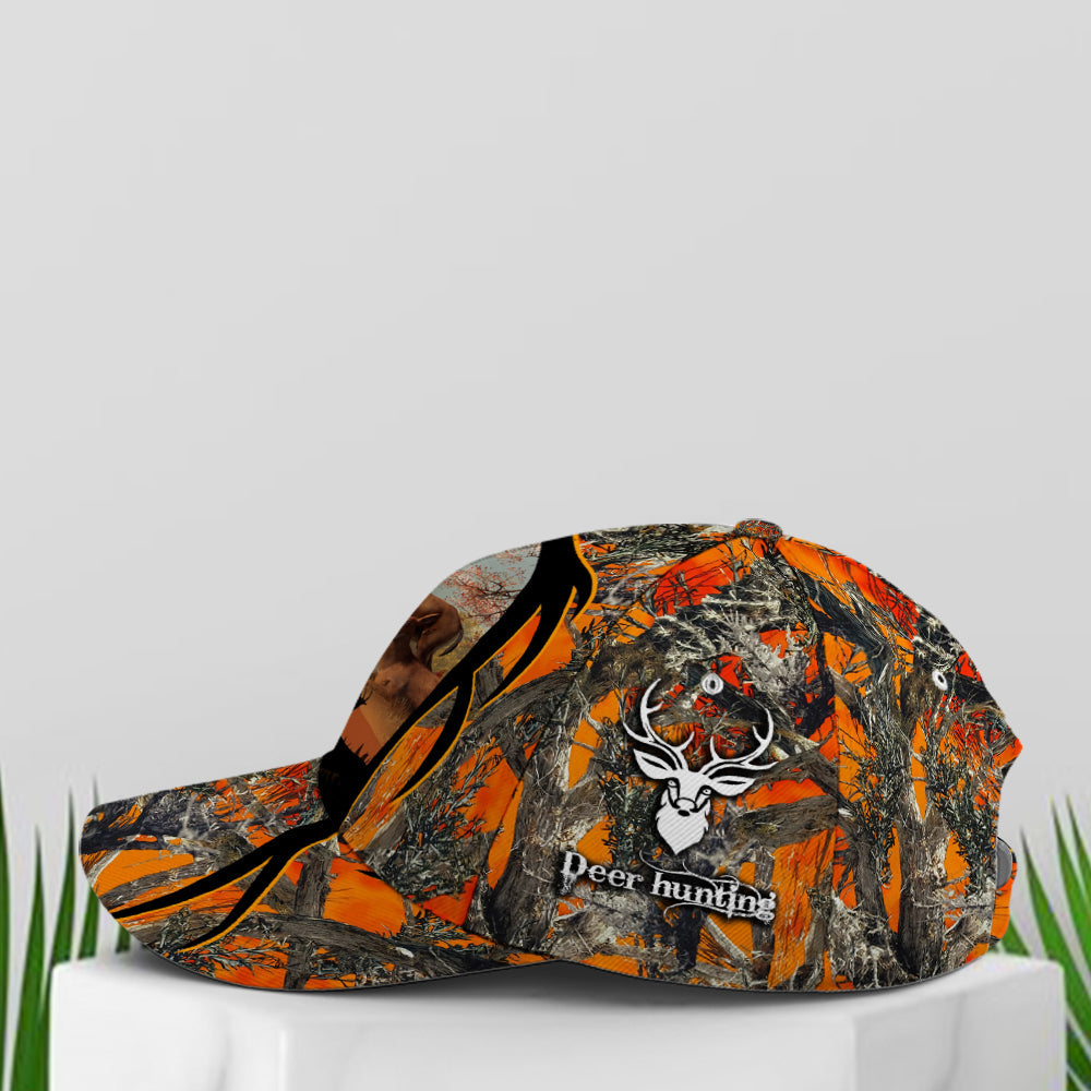 Baseball Cap For Deer Hunting Lovers Orange Camouflaged