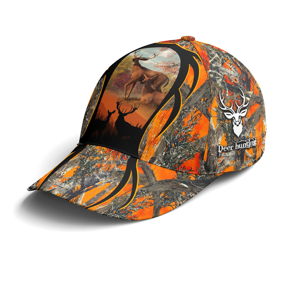 Baseball Cap For Deer Hunting Lovers Orange Camouflaged