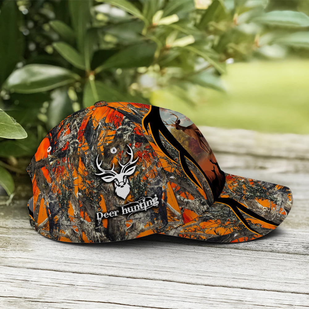 Baseball Cap For Deer Hunting Lovers Orange Camouflaged
