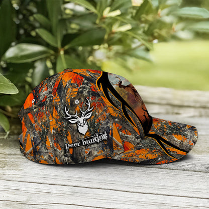 Baseball Cap For Deer Hunting Lovers Orange Camouflaged