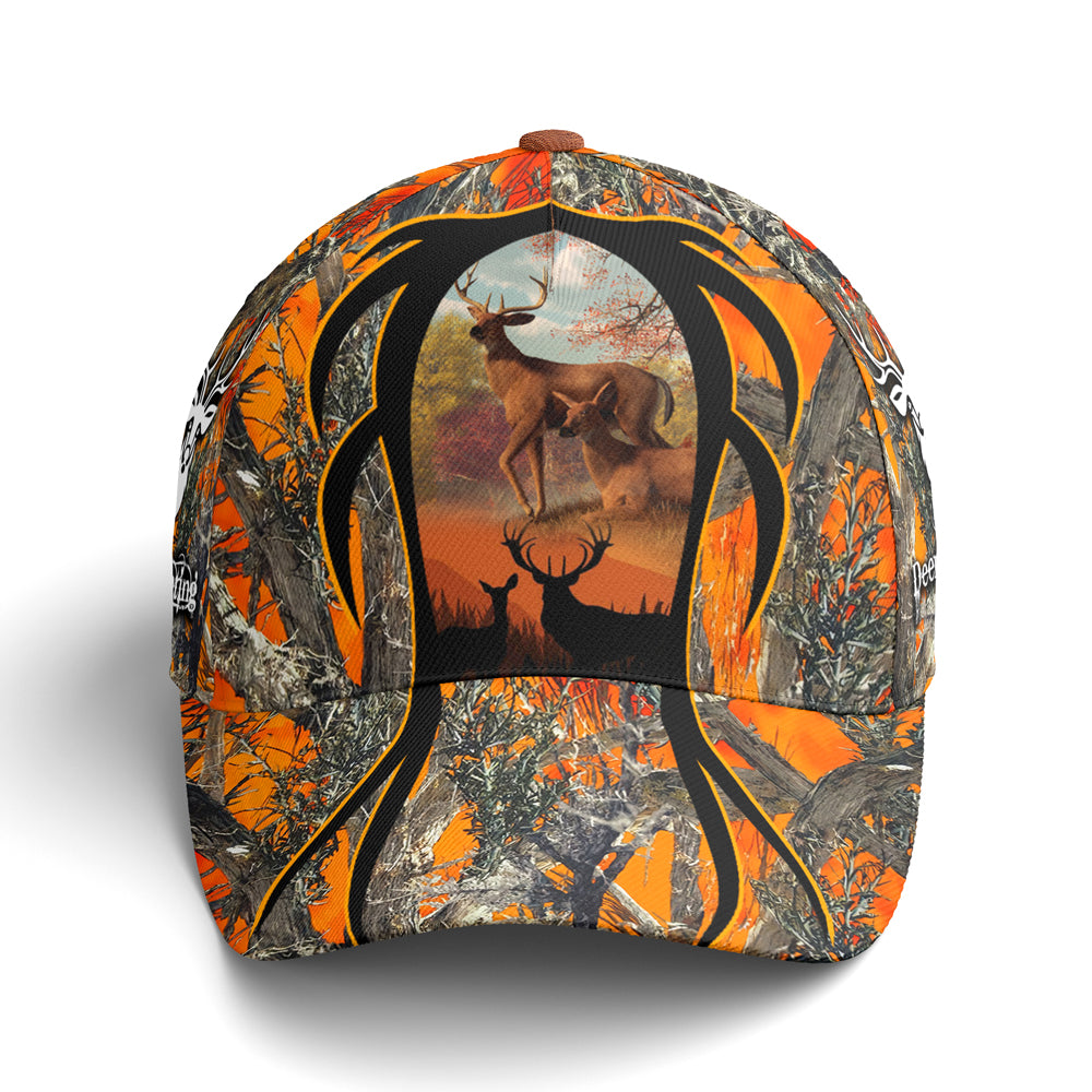 Baseball Cap For Deer Hunting Lovers Orange Camouflaged