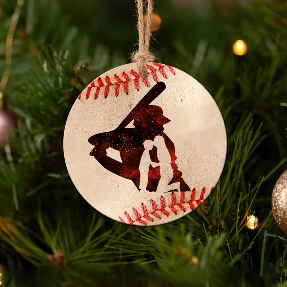 Baseball Mom Ceramic Circle Ornament - Decorative Ornament - Christmas Ornament