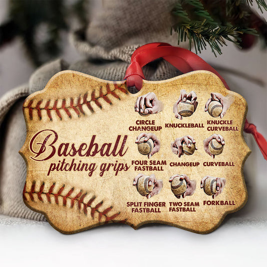 Baseball Pitching Grips Ornament - Christmas Ornament - Ciaocustom