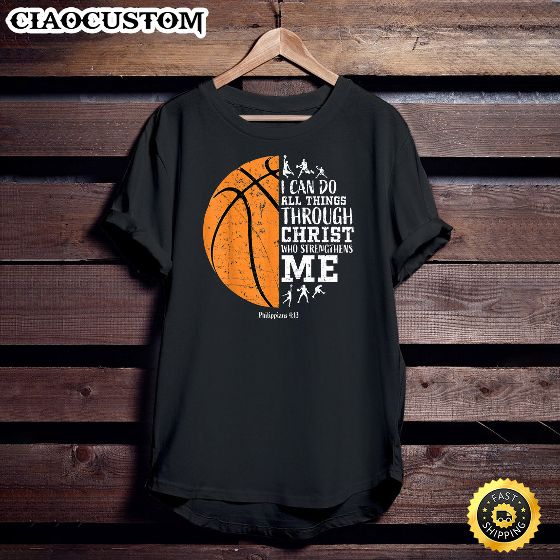 Basketball Shirt I Can Do All Things Philippians T-Shirt - Christian Shirt