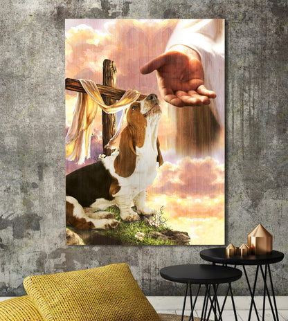 Basset Hound God Hand Photo Canvas - Canvas Decor Ideas