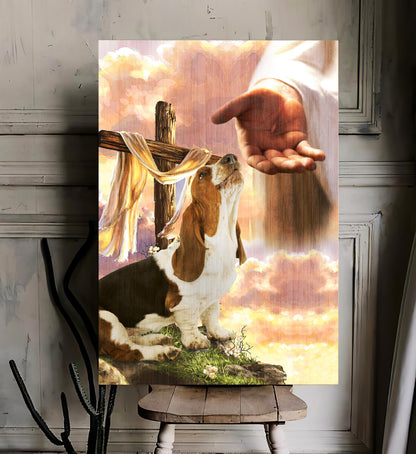 Basset Hound God Hand Photo Canvas - Canvas Decor Ideas