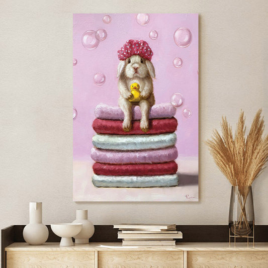 Bath Day Canvas Print - Easter Wall Art - Easter Vertical Canvas - Easter Gift