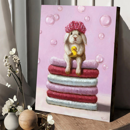 Bath Day Canvas Print - Easter Wall Art - Easter Vertical Canvas - Easter Gift