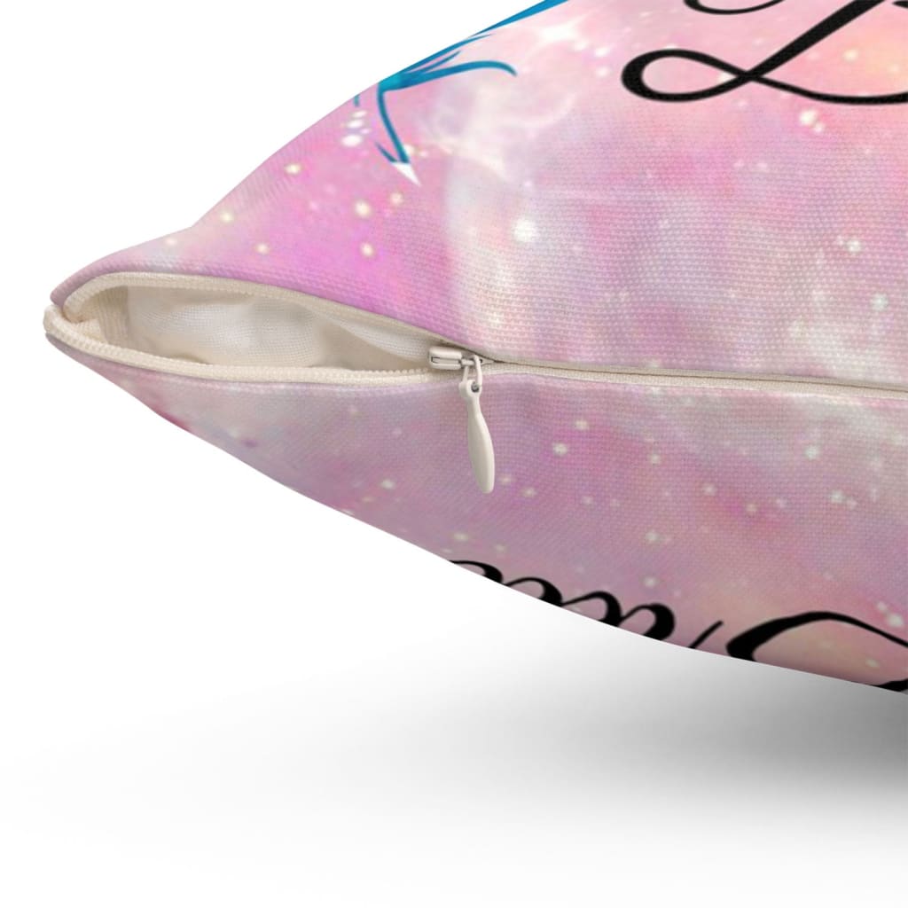 Be Brave Feather Christian Pillow