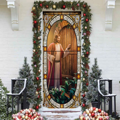 Be Hold, I Stand At The Door Jesus Christ Door Cover - Religious Door Decorations - Christian Home Decor