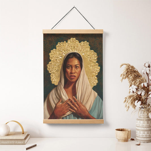 Be It Unto Me Hanging Canvas Wall Art - Christan Wall Decor - Religious Canvas