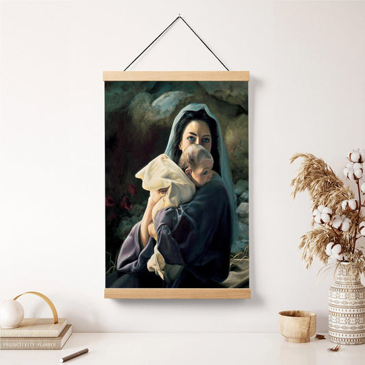 Be It Unto Me Portrait Hanging Canvas Wall Art - Christmas Gift - Religious Canvas