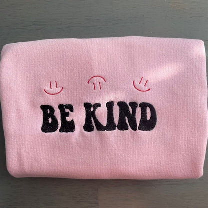 Be Kind Embroidered Sweatshirt, Women's Embroidered Sweatshirts