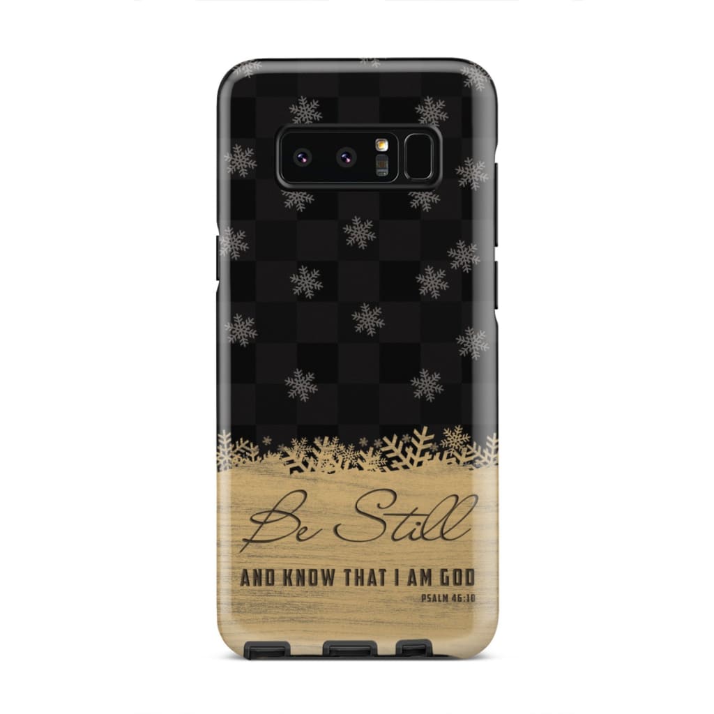 Be Still And Know That I Am God - Black Buffalo Plaid - Christmas Phone Case - Bible Verse Phone Cases Samsung