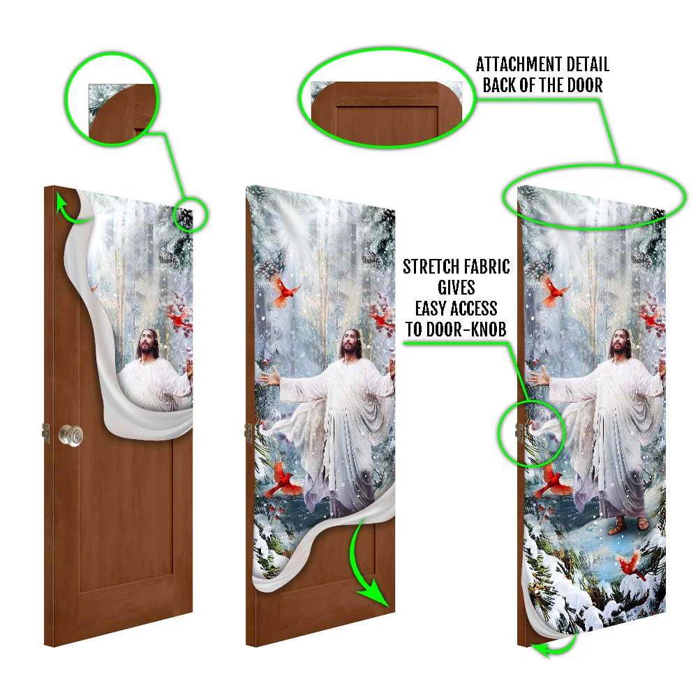 Be Still And Know That I Am God - Jesus Christmas American Door Cover - Christmas Outdoor Decoration
