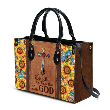 Be Still And Know That I Am God - Pretty Leather Bag - Christian Pu Leather Bags For Women