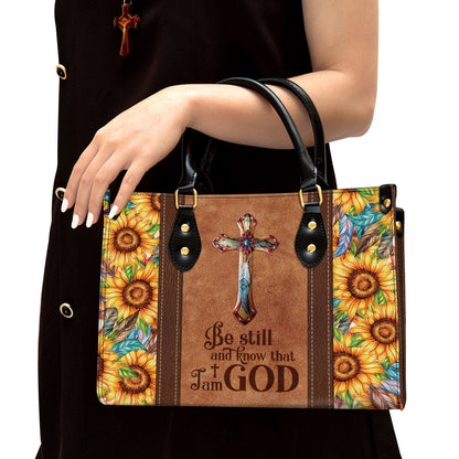 Be Still And Know That I Am God - Pretty Leather Bag - Christian Pu Leather Bags For Women