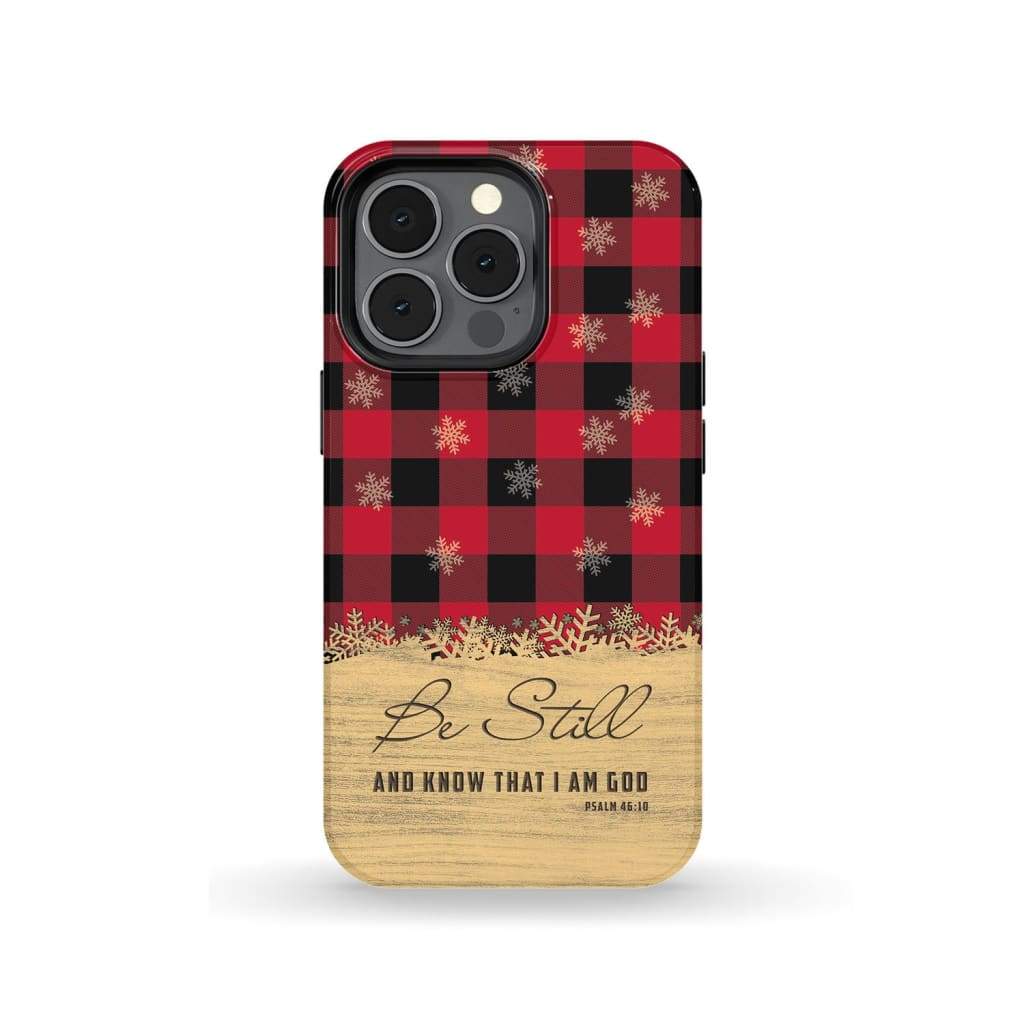Be Still And Know That I Am God - Red Black Buffalo Plaid - Christmas Phone Case - Bible Verse Phone Cases Samsung