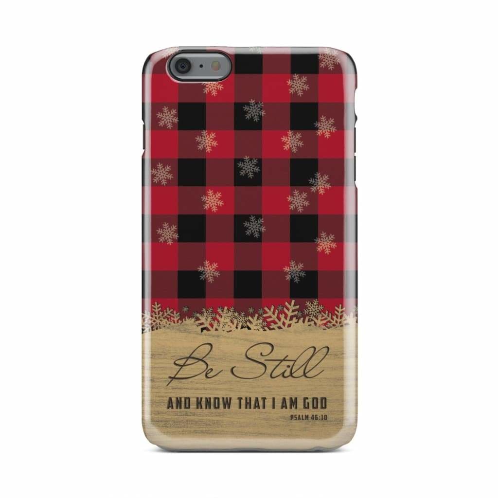 Be Still And Know That I Am God - Red Black Buffalo Plaid - Christmas Phone Case - Bible Verse Phone Cases Samsung