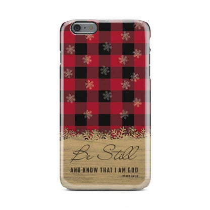 Be Still And Know That I Am God - Red Black Buffalo Plaid - Christmas Phone Case - Bible Verse Phone Cases Samsung