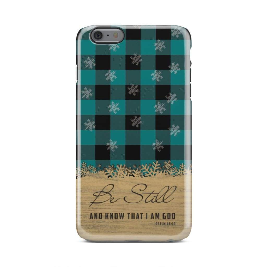 Be Still And Know That I Am God - Teal Black Buffalo Plaid - Christmas Phone Case - Bible Verse Phone Cases Samsung