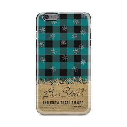 Be Still And Know That I Am God - Teal Black Buffalo Plaid - Christmas Phone Case - Bible Verse Phone Cases Samsung