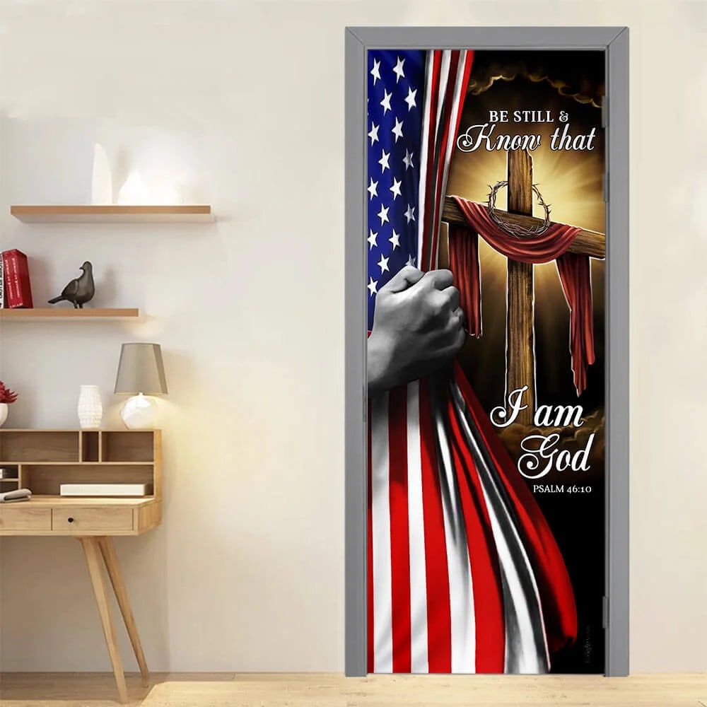 Be Still And Know That I Am God Door Cover - Religious Door Decorations - Christian Home Decor