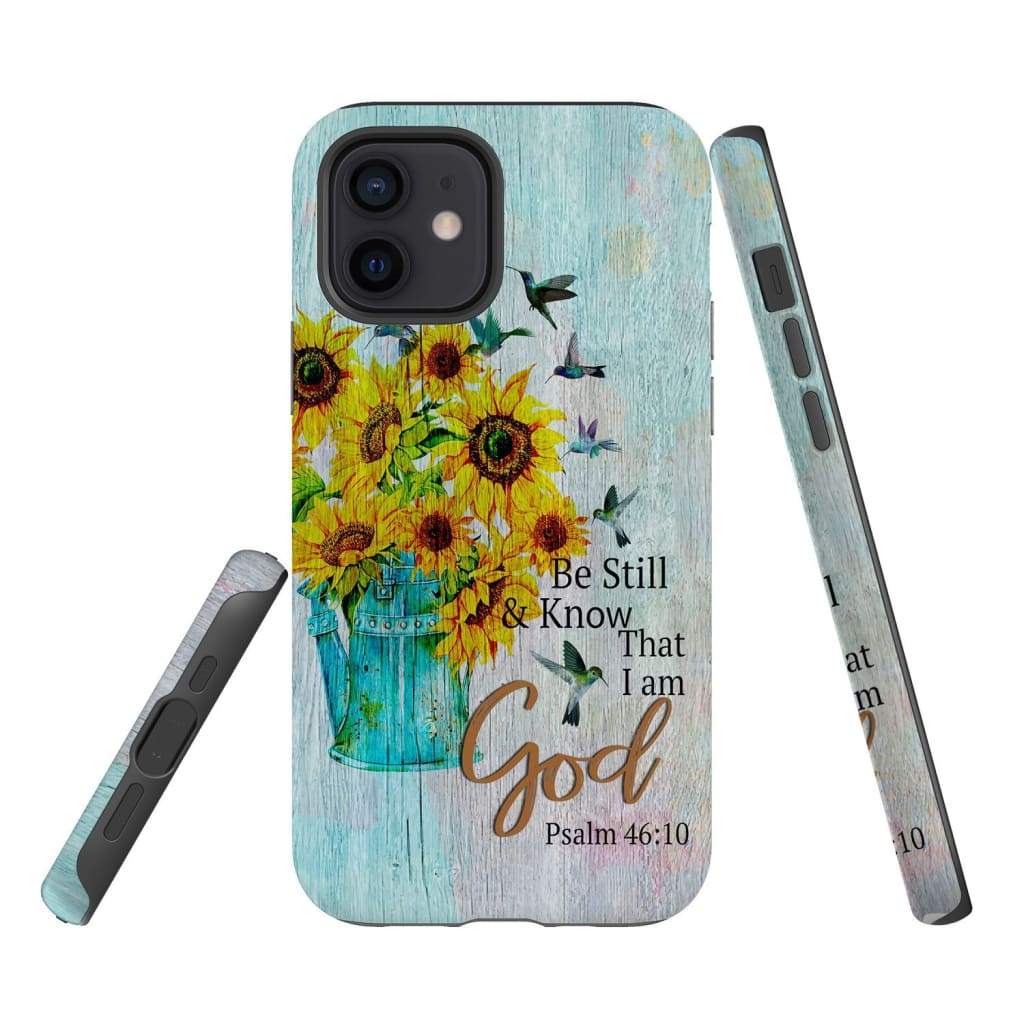 Be Still And Know That I Am God Hummingbird Sunflower Phone Case - Bible Verse Phone Cases Samsung