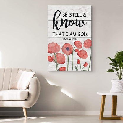 Be Still And Know That I Am God Psalm 4610 Bible Verse Canvas Art - Bible Verse Canvas - Scripture Wall Art