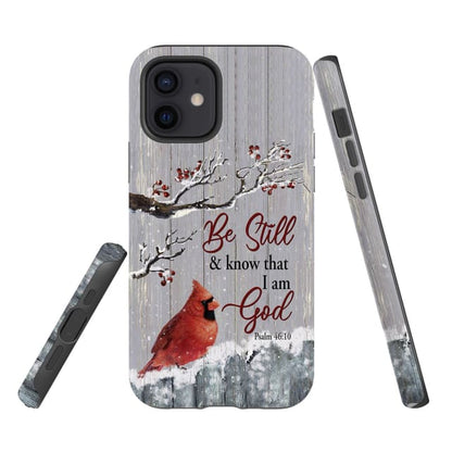 Be Still And Know That I Am God Psalm 4610 Cardinal Christmas Phone Case - Bible Verse Phone Cases Samsung