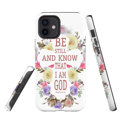 Be Still And Know That I Am God Psalm 4610 Floral Cross Phone Case - Bible Verse Phone Cases Samsung
